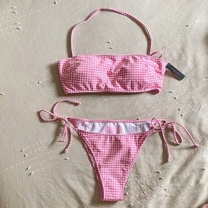 Victorias Secret cheeky Pink Gingham Bikini 👙